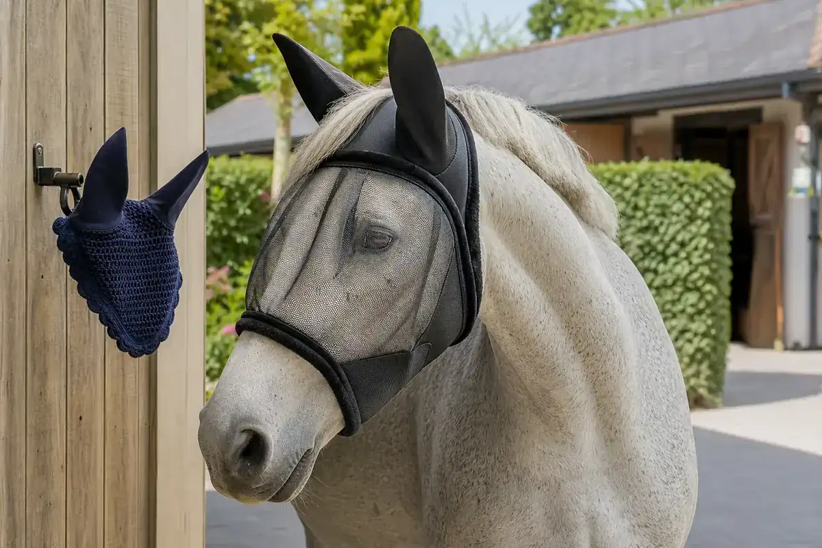 Unbranded horse fly mask and ear bonnet