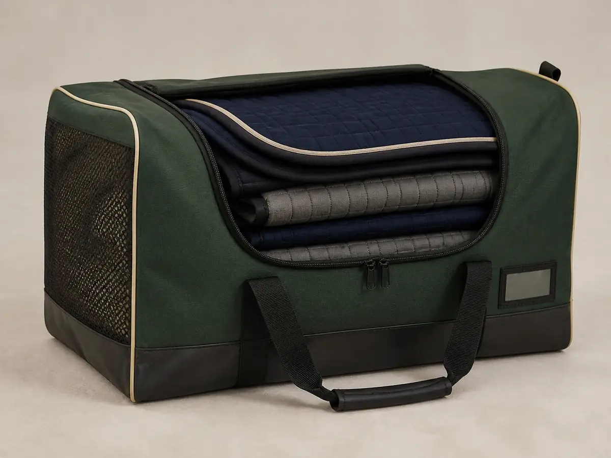 Equestrian storage bags — Rug or saddle-pad storage bag